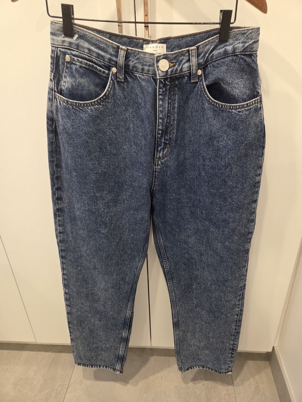 Sandro Washed Blue Boyfriend Jeans Size 42 French